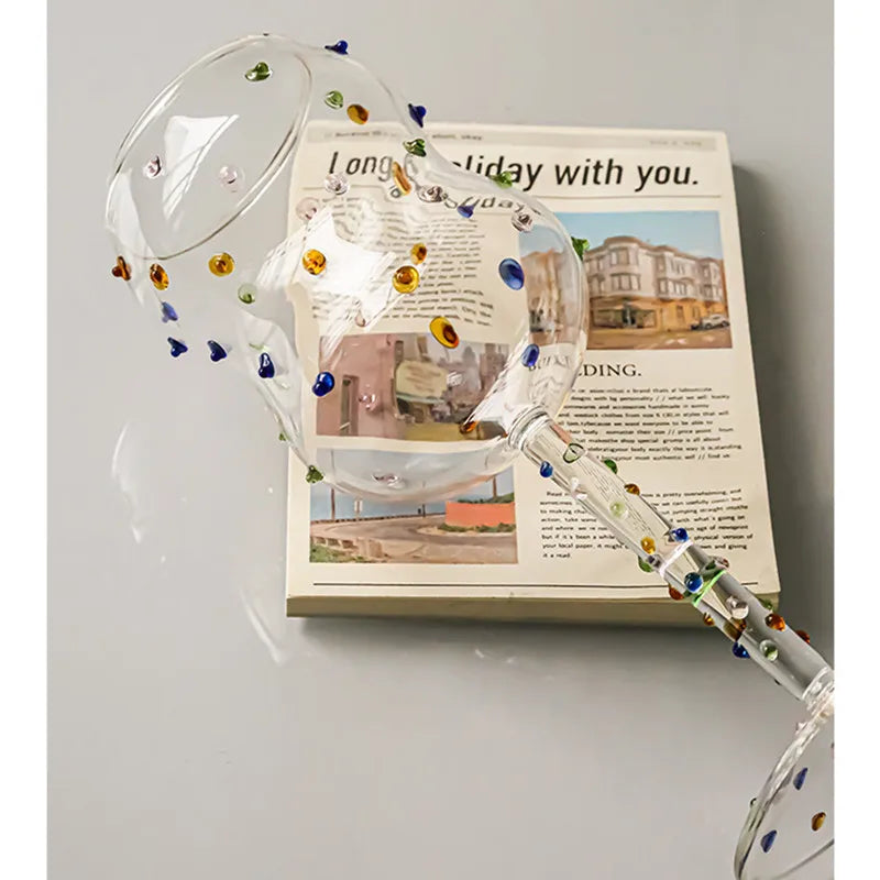 Verre Artistique Coloré à Pois – Coupe  en Verre Borosilicate