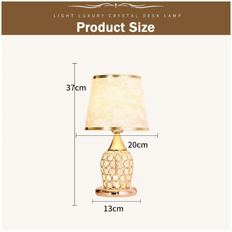 Lampe de Chevet en Cristal Style Européen – Design Moderne & Ambiance Romantique